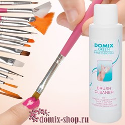 Жидкость для снятия лака и акрила с натуральных поверхностей и кистей Brush Cleaner 2в1 500 мл, в domix-shop.ru