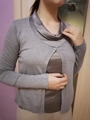 Дизайнерская блуза. Шелк, размер 46, цена 1000р