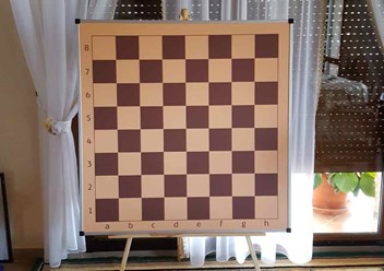 демонстрационная шахматная доска в интерьере