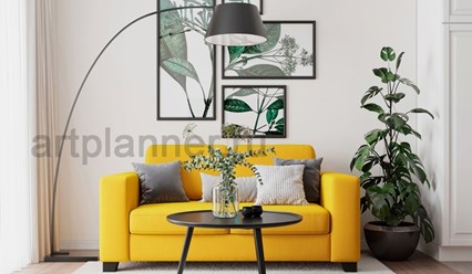 Стильный дизайн проект интерьера в двухкомнатной квартире. Разработанный и реализованный дизайн студией интерьеров Артпланнер.