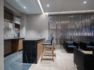 отделка кухни из камня