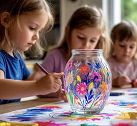 Художественная студия. Занятия для детей по направлению ДИЗАЙН. Роспись изделий из стекла, предметов интерьера, декорирование одежды.
Рисунок, живопись, композиция.