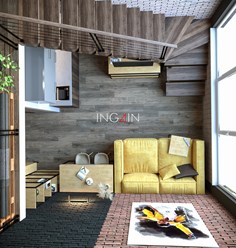 Project hotel "Apart Loft" - дизайн гостиничного номера 26,8 м2 в Хабаровске. Студия дизайна интерьеров INGAIN