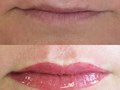 Перманентный макияж губ до/после