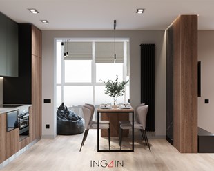 Project "Perfection" - дизайн двухкомнатной квартиры 53 м2 в Хабаровске. Студия дизайна интерьеров INGAIN