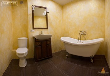 Ремонт ванной комнаты в английском стиле.
ул. Рыбинская.