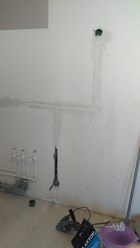 Черновая Шпаклевка стен после монтажа провода и штробления стен
