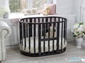 Овальная кроватка - трансформер "Letto Bambini Elegante" 8-в-1 (Венге)