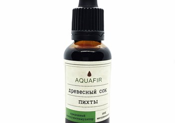 AQUAFIR Древесный сок пихты - биологически активная добавка (БАД) на основе древесного сока пихты сибирской.

Состав: Водный экстракт зелени пихты сибирской.