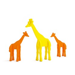 09-007 3D-фигурки в виде большого жирафа и двух жирафиков, которые ребенок легко сможет собрать самостоятельно. Гибкие и мягкие детали фигурок без труда соединяются между собой