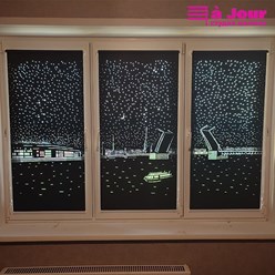 Рулонные шторы перфорированные Ночной город