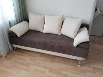 Обтяжка дивана Еврокнижка с подушками