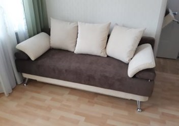 Обтяжка дивана Еврокнижка с подушками