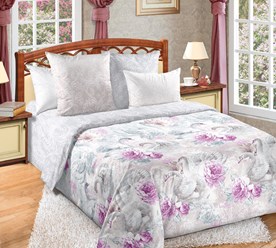 Постельное белье Ткань «Танец лебедей компаньон 4», Сатин, 220 см