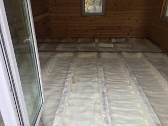 Утепление пола пенополиуретаном