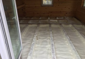 Утепление пола пенополиуретаном
