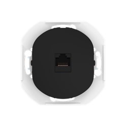 Механизм компьютерной розетки скрытой установки CADUCEUS ALING EON с модулем Keystone RJ45 8P8C, cat.6, UTP