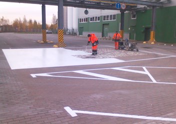 нанесение разметки ООО "Нева Знак", Нескучный сад, 2014г.