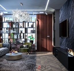 Project "Supreme" - дизайн апартаментов 100 м2 в Хабаровске. Студия дизайна интерьеров INGAIN