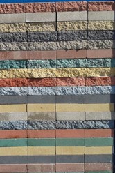 декоративный кирпич бессер цветной колотый