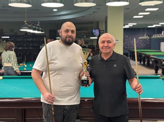 14 этап Кубка Мира &quot;N&quot;25.
Золото: бильярдный аксакал Роберт Салихов, Серебро: любимчик фортуны Шандор Михай, Бронзу разделили: прекрасная Дарья Микляева, и быстрорастущий Роман Родюков!