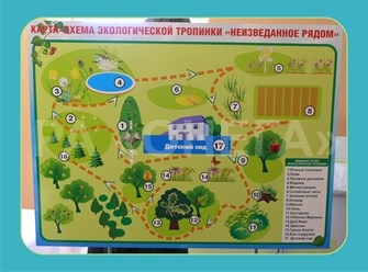 СТЕНД "ЭКОЛОГИЧЕСКАЯ ТРОПА" ДЛЯ ДЕТСКОГО САДА № 17