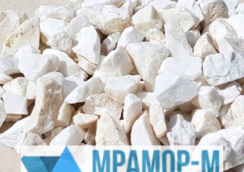 Белый мраморный щебень