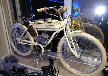 Мотовелосипед Ретро 1924 : Бежевый, бордовый, темно-зеленый