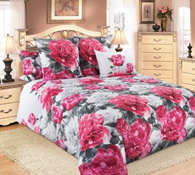 Постельное белье Ткань «Пионы 1», Перкаль, 220 см