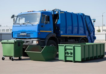 Компания ООО ТКО. Услуги по вывозу мусора контейнерам. Объёмы контейнеров от 8 м3 до 36 м3.