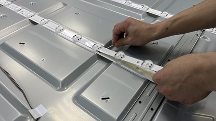 Произвели ремонт телевизора 75 диагонали.