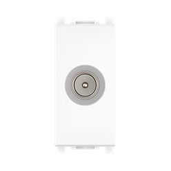 Антенная антибактериальная TV-розетка CADUCEUS ALING EXPERIENCE для скрытой проводки, проходная, модульная