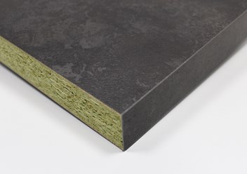 Столешница "Тёмный камень".

Материал: ДСП 38 мм. влагостойкое, пластик HPL.
Максимальная длина 3050, максимальная ширина 1200.
Отделка: структурная, под камень.
Кромка: в цвет пластика.