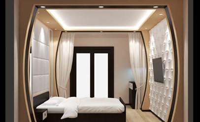 Дизайнерский ремонт в спальне  от компании Украсим дом http://ukrasimdom.com/