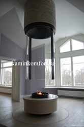 Камин Триумф из мрамора "бреши сардо", латунь.