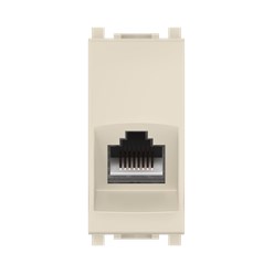Розетка CADUCEUS ALING EXPERIENCE компьютерная, с модулем Keystone RJ45 8P8C cat.6, FTP, модульная, для скрытой проводки, механизм