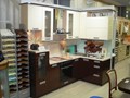 Кухня на Заказ. Материал Эмаль. Цвет Бежевый + Коричневый Глянец.
