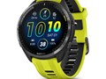 Умные часы Garmin Forerunner 965 черные, темно-серый DLC титановый безель, с желто-черным ремешком