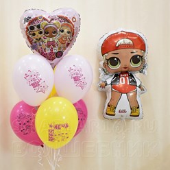 Воздушные шары на день рождения в стиле куклы LOL