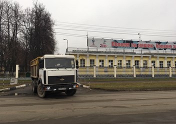 Поставка песка и щебня для строительства хоккейной площадки в г. Коломна