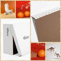 Брендированные картонные коробки для обуви от "Комупак"