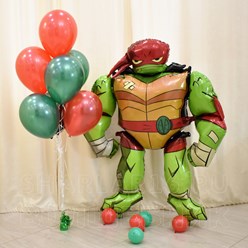 Воздушные шары на день рождения в стиле Черепашки Ниндзя