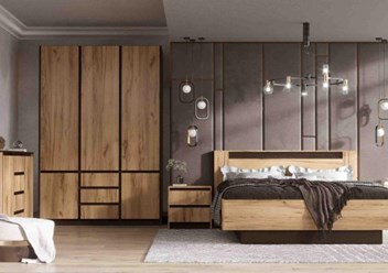 Модульная спальня Бостон Дуб Вотан