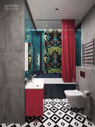 Ванная комната из проекта квартиры в ЖК «GloraX Заневский»