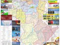 Карта Костанайской области тиражная