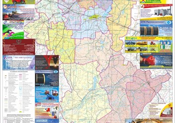 Карта Костанайской области тиражная