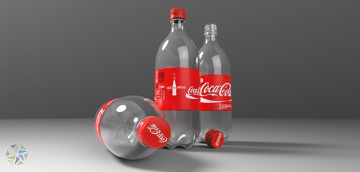 3D моделирование и визуализация изделий из пластика.Бутылка 2 л coca-Cola