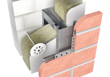 Навесная фасадная система из нержавеющей стали для клинкерной плитки
