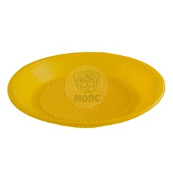 Код товара 13009. Тарелка десертная одноразовая пластиковая диаметр 200мм желтая 100/1800. Купить одноразовую посуду в Барнауле в ТД МОПС