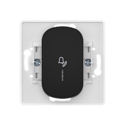 Выключатель скрытой установки CADUCEUS ALING EON, кнопочный, узкая клавиша, с символом "Звонок", с индикацией, 10А, 250В~, механизм